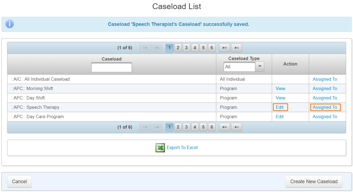 Create New Caseloads - Therap Global